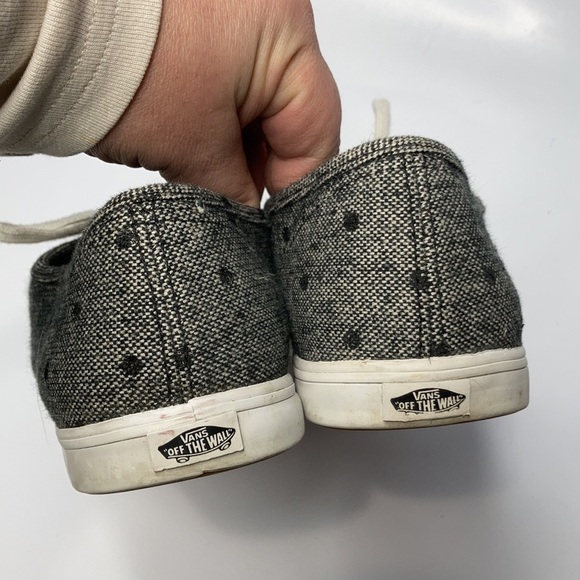 Vans woven sneakers gray with black polka dots unisex sizing - Picture 5 of 8